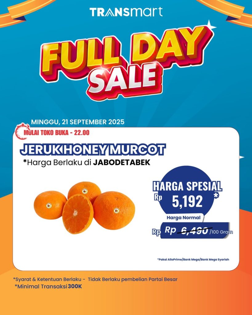 Serbu! Diskon Gila-Gilaan Buah Segar di Transmart, Harga Jeruk & Pir Bikin Kantong Senang!