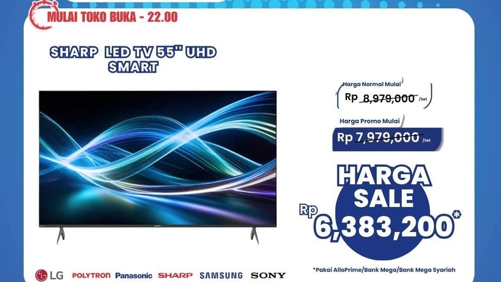 Jangan Sampai Kehabisan! TV LED 55 Inch Diskon Gila-gilaan di Transmart, Sikat Sekarang!