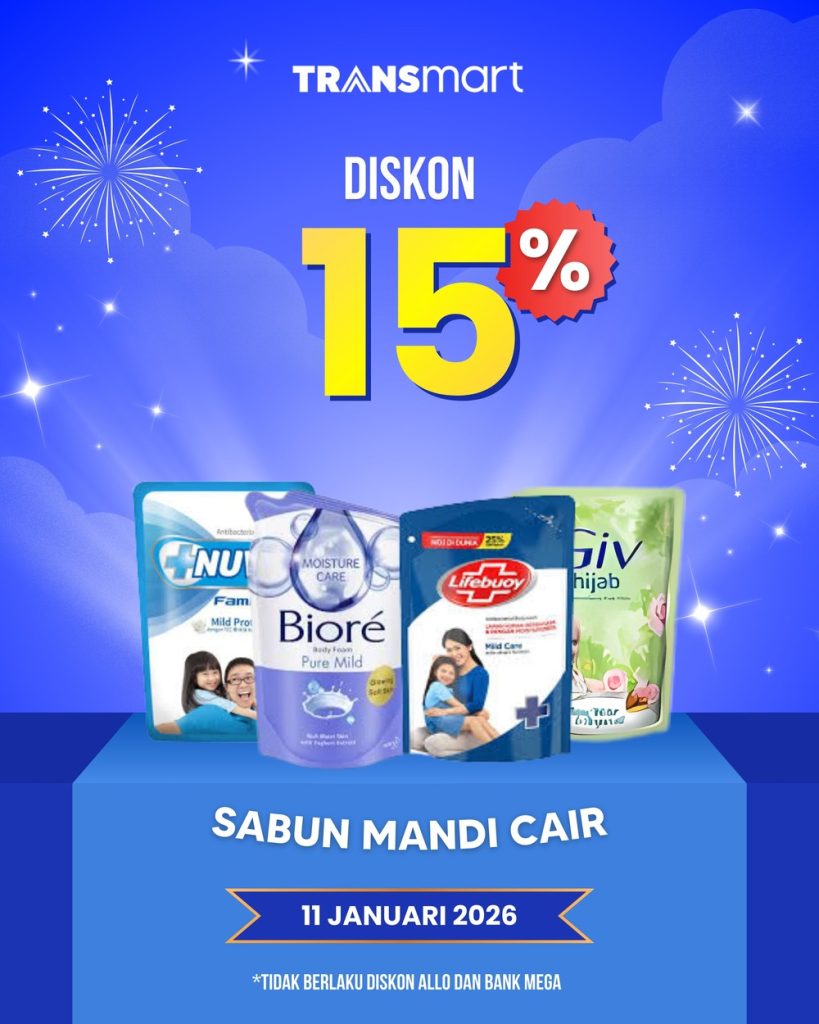Bukan Kaleng-kaleng! Transmart Full Day Sale Kembali, Intip Cara Hemat Belanja Sabun Mandi & Kebutuhan Rumah Tangga Lainnya Hingga 70%!