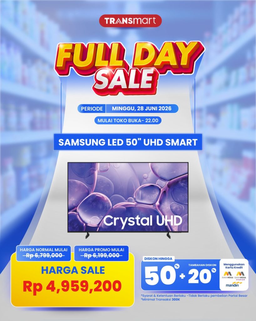 Jangan Kaget! Rahasia Beli Smart TV 50 Inci Cuma Rp 4 Jutaan di Transmart Terbongkar, Hematnya Bikin Melongo!