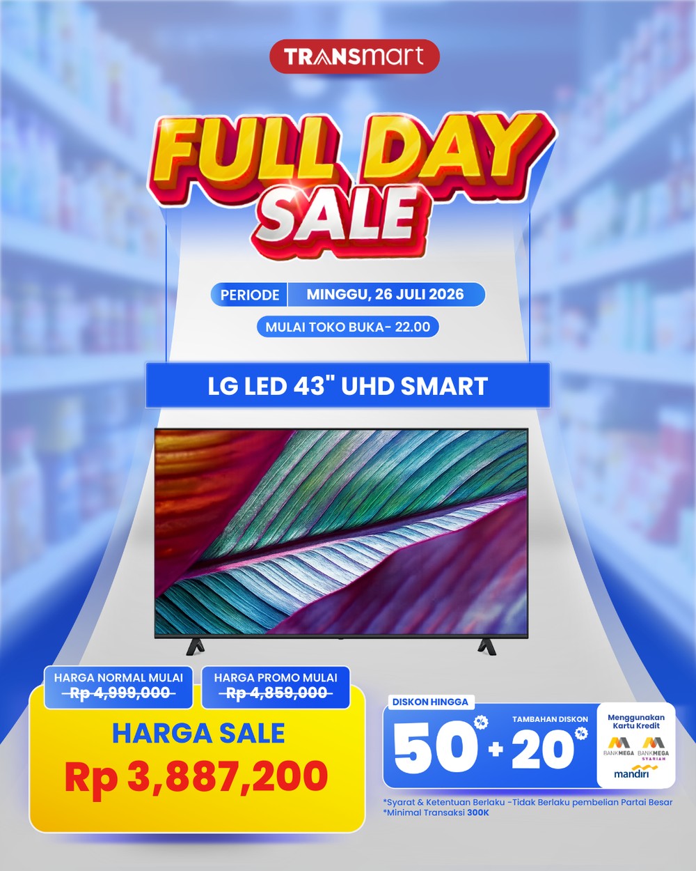 Terungkap! Cara Cerdas Bawa Pulang Smart TV 43 Inci dengan Diskon Jutaan Rupiah di Transmart Full Day Sale!