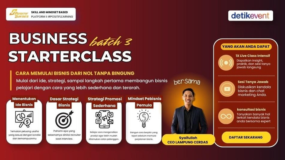 Modal Minim, Bisnis Melejit? Jangan Biarkan Ide Bisnismu Kandas! Rahasia Memulai Usaha dari Nol Tanpa Bingung, Lengkap dengan Strategi Promosi Jitu, Terungkap di Kelas Eksklusif Ini!